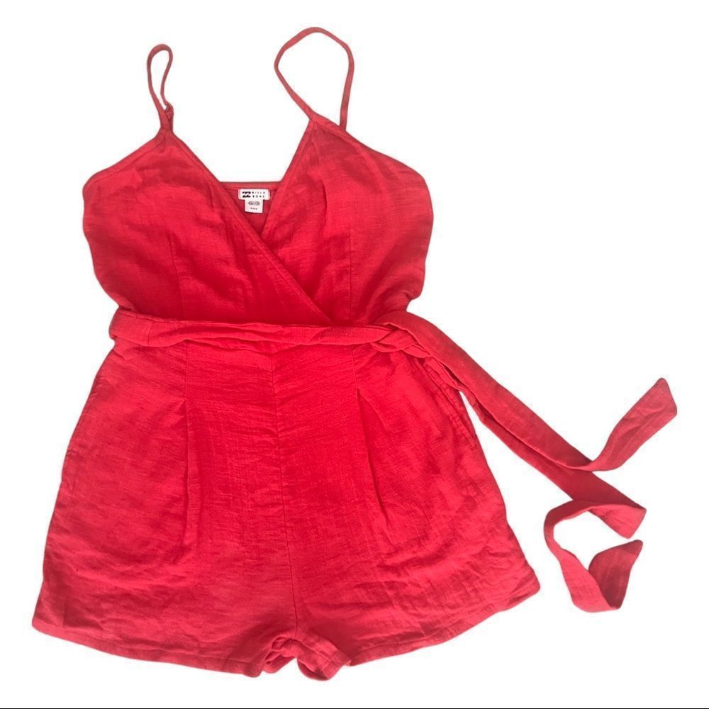 COPY - A5 Billabong orange cotton romper in size medium